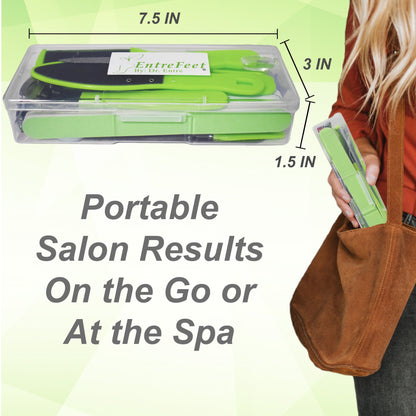 Dr. Entre'S 32-Piece Professional Pedicure Kit: 32 Pedicure Tools Supplies Set, Callus Remover for Feet, Foot File, Nail File Buffer, Foot Spa Products,