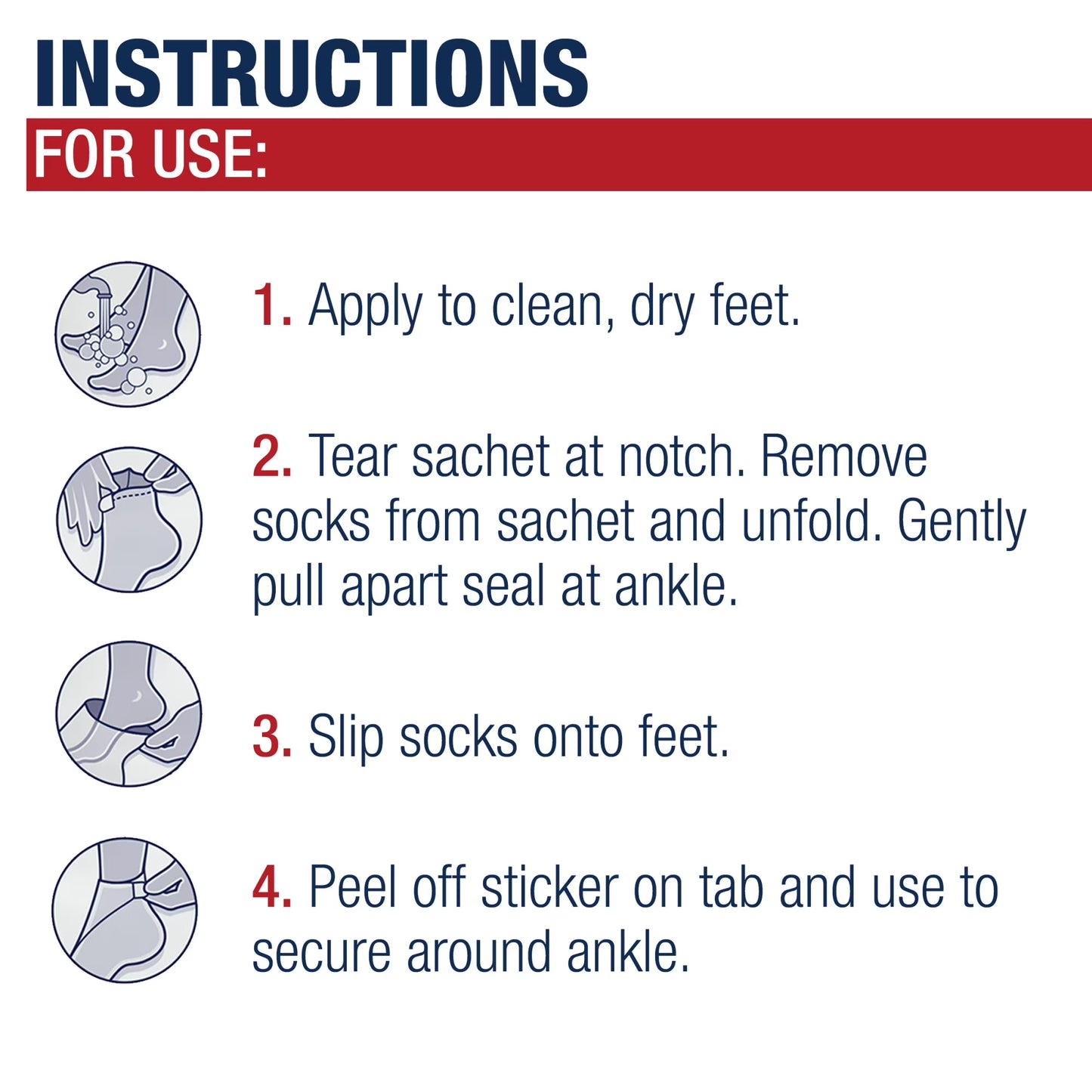 Repairing Foot Masks for Dry Feet, Moisturizing Socks with Shea Butter & Avocado Oil, 1 Pair