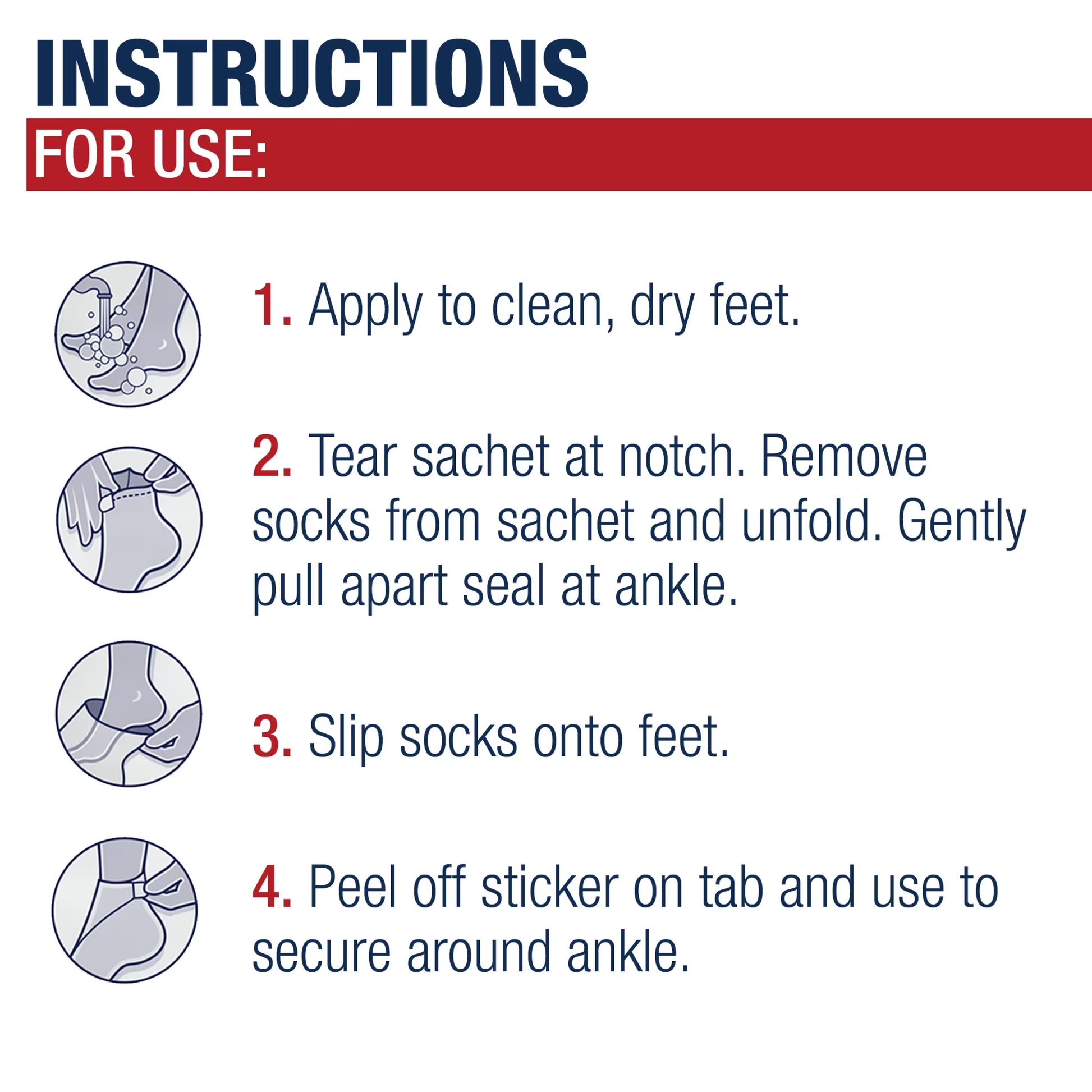 Repairing Foot Masks for Dry Feet, Moisturizing Socks with Shea Butter & Avocado Oil, 1 Pair